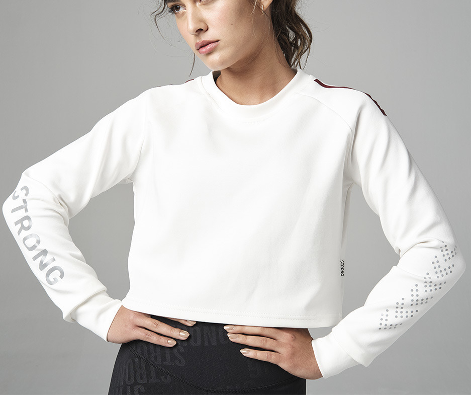 Strong ID Long Sleeve Crop Pullover 