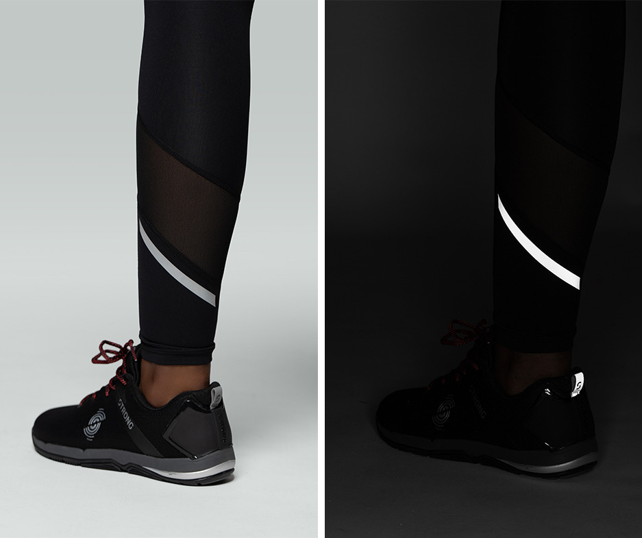 Reflective Accent Ankle Leggings