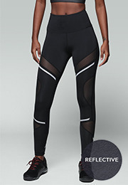 Reflective Accent Ankle Leggings