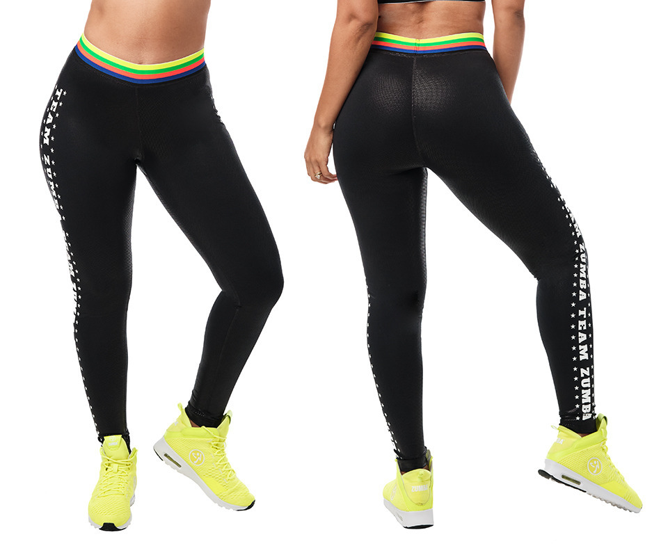 zumba metallic leggings