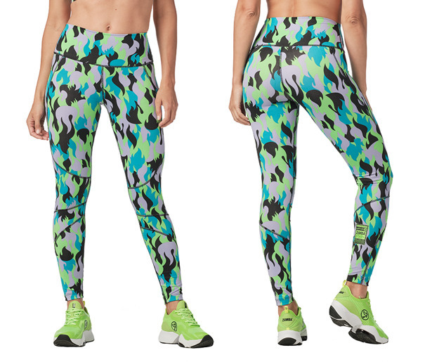 Zumba Camo Flame Perfect Ankle Leggings 