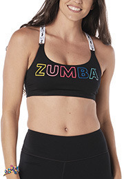 ZUMBA CLASSIC MAX SUPPORT V-BRA w ZDri & Silver Logo STRONG Zumba's Top Line!