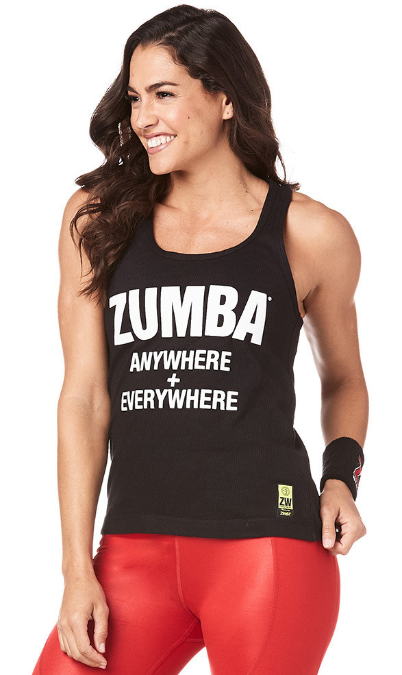 Zumba Fashion Print Loose Fit Workout Halter Top Tank Tank