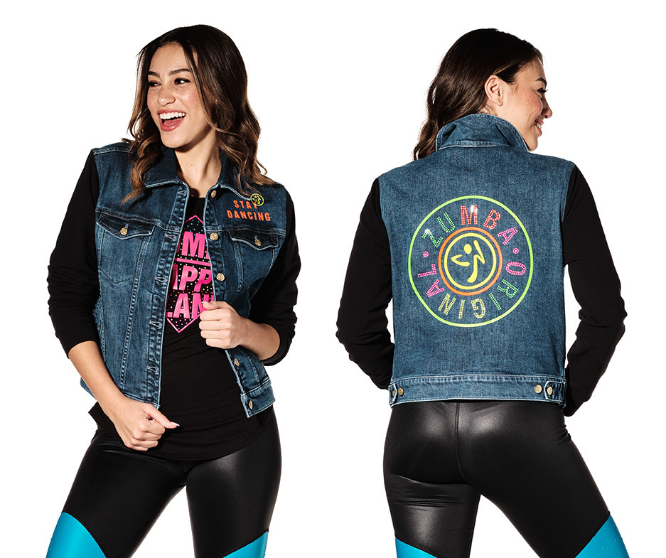 denim jacket with swarovski crystals