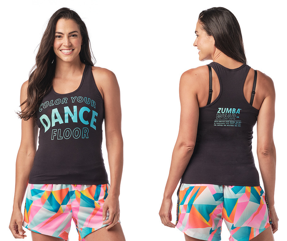 Color Your Dance Floor Racerback Zumba Fitness Shop