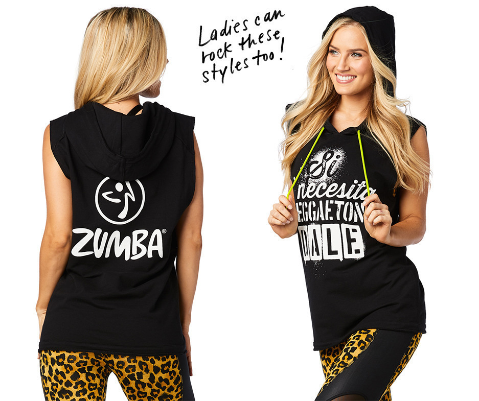 zumba sleeveless hoodie