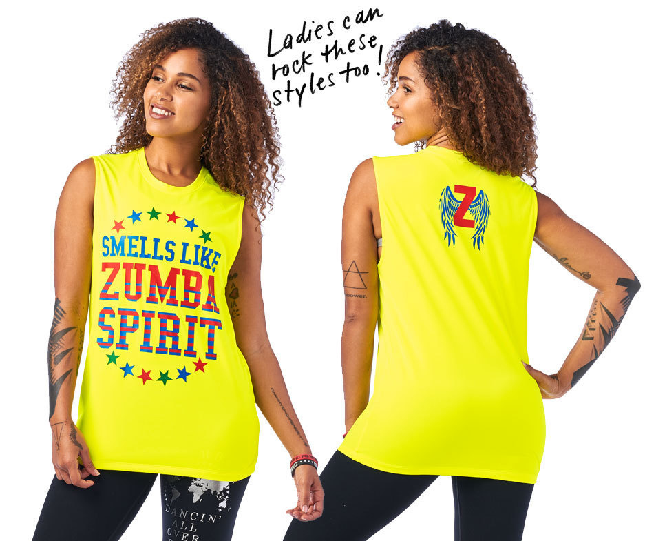 Zumba Fitness Unisex Top Unisex Workout Tank Top with Fashion Print